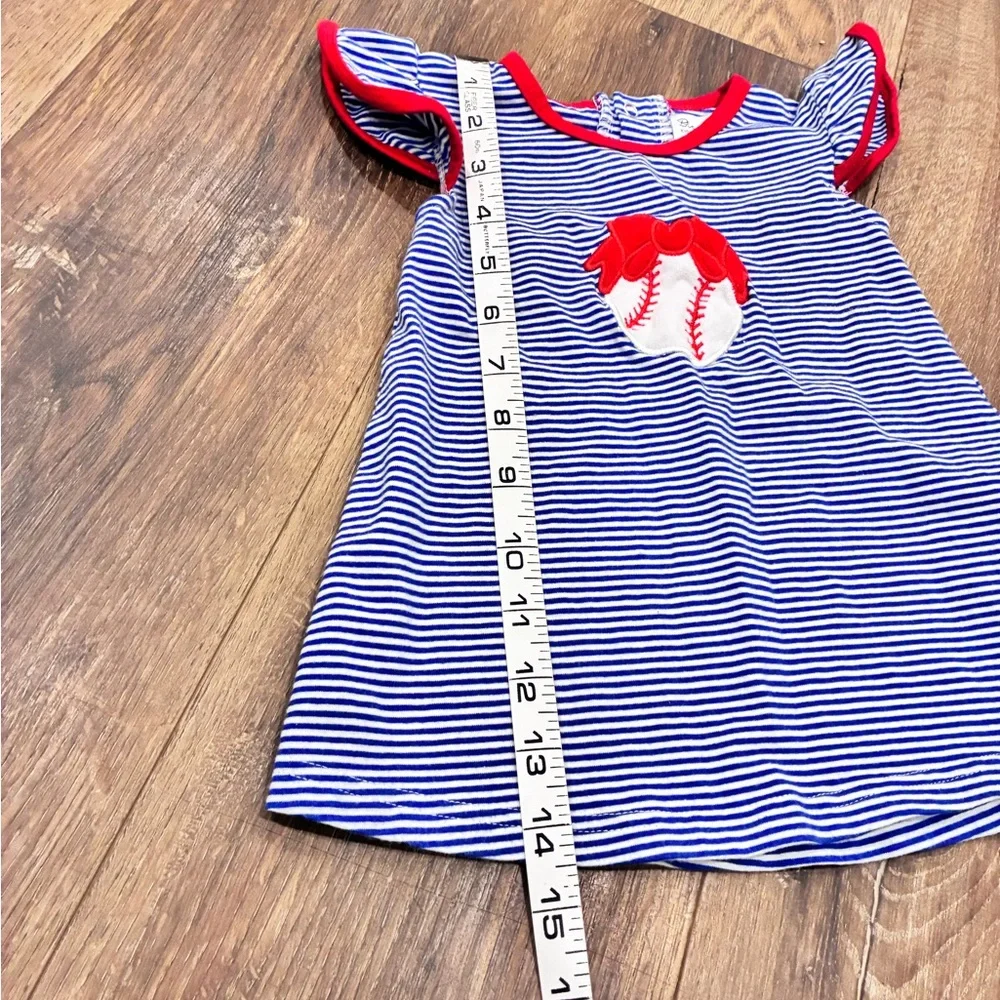 Blended Spirit Blue & White Baseball Dress Sports Summer Outfit 6m - Picture 8 of 12